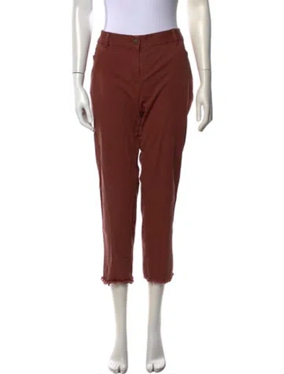 Pre-owned Hatch Straight Leg Pants In Brown