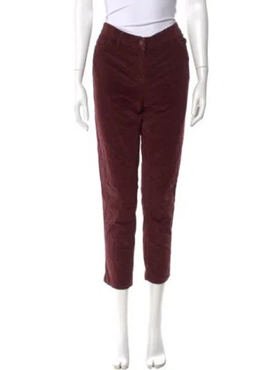 Pre-owned Hatch Straight Leg Pants In Burgundy
