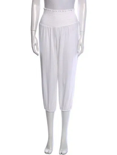 Pre-owned Hatch Straight Leg Pants In White