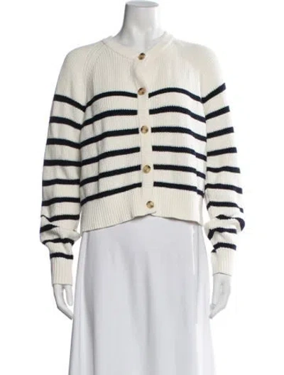 Pre-owned Hatch Striped Crew Neck Sweater In Neutrals