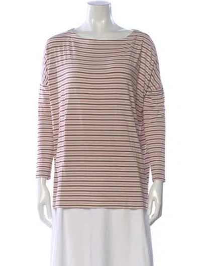 Pre-owned Hatch Striped Crew Neck T-shirt In Multi