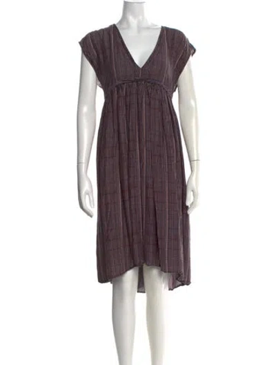 Pre-owned Hatch Striped Knee-length Dress In Pink