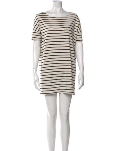 Pre-owned Hatch Striped Mini Dress