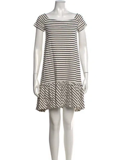 Pre-owned Hatch Striped Mini Dress In Black/white