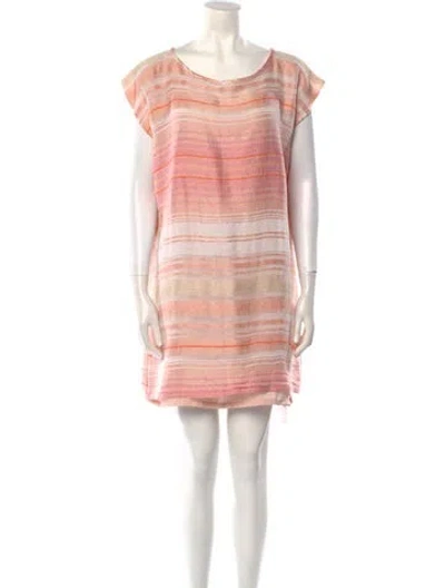 Pre-owned Hatch Striped Mini Dress In Pink