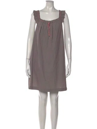 Pre-owned Hatch Striped Mini Dress W/ Tags In Purple