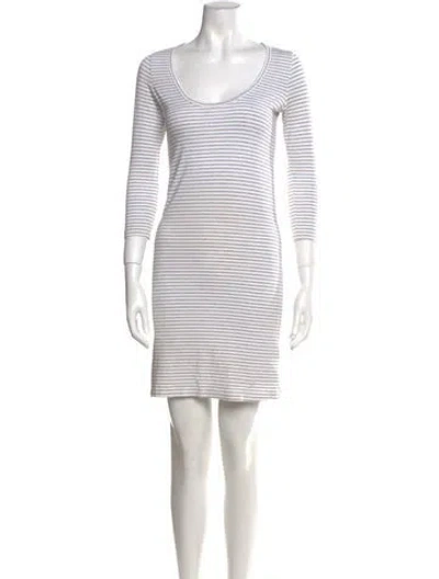 Pre-owned Hatch Striped Mini Dress In White
