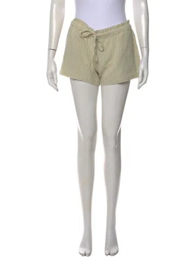Pre-owned Hatch Striped Mini Shorts W/ Tags In Neutral