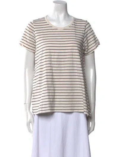 Pre-owned Hatch Striped Scoop Neck T-shirt