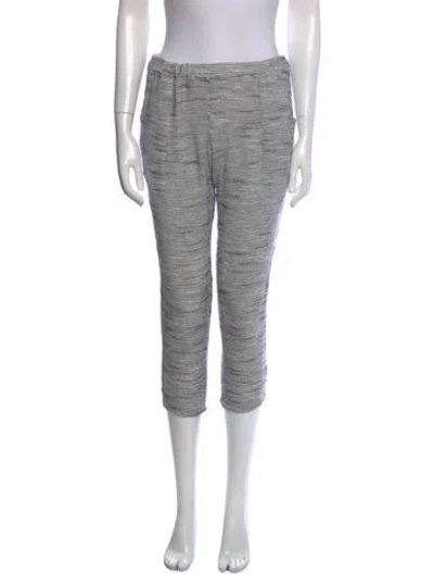 Pre-owned Hatch Striped Skinny Leg Pants In Black