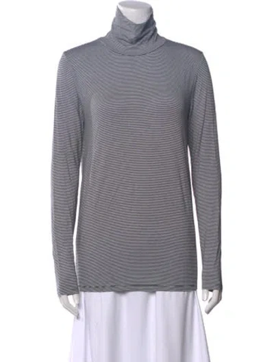 Pre-owned Hatch Striped Turtleneck Top In Multi