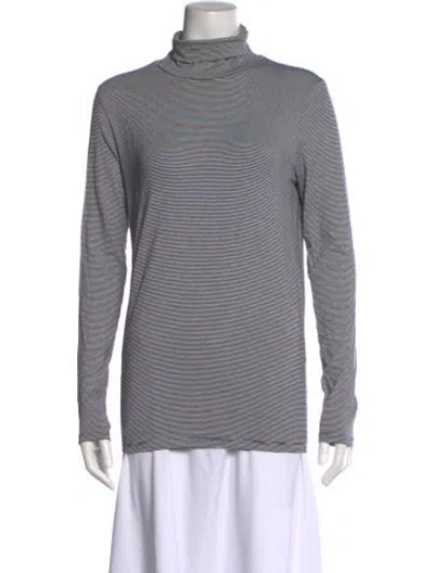 Pre-owned Hatch Striped Turtleneck Top In Multi