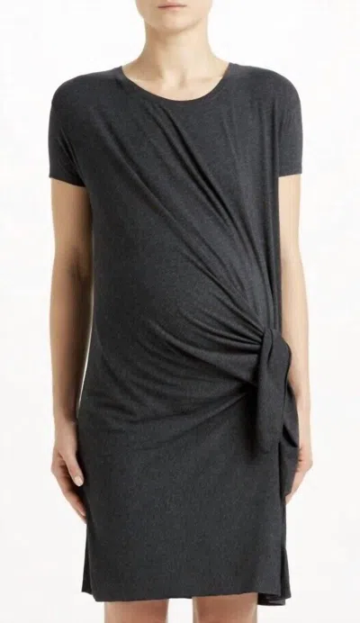 Hatch Talia Maternity Dress In Charcoal In Gray