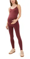Hatch The Body Rib Unitard Cinnamon In Cinnamon