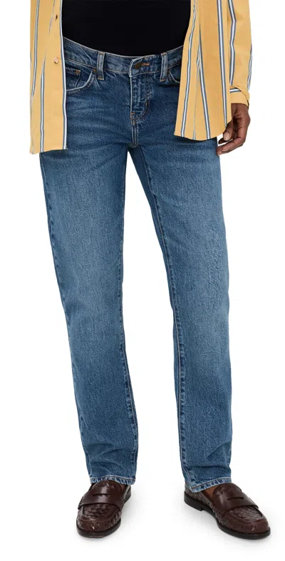 Hatch The Boyfriend Maternity Jeans True Indigo In Blue