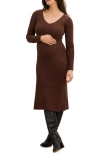 Hatch The Dasha Sweater Dress In Brown