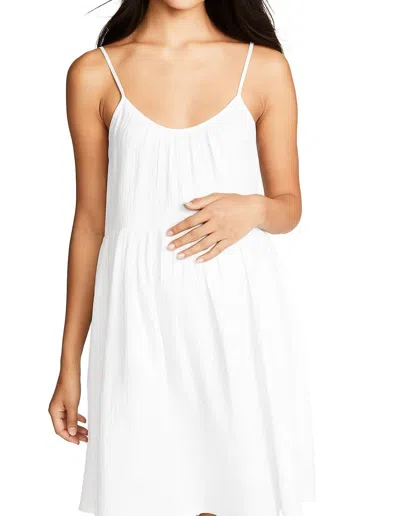 Hatch The Elodie Cotton Gauze Mini Dress In White