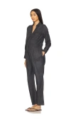 Hatch The Everyday Nursing Denim Jumpsuit In 洗水黑