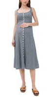Hatch The Felicity Dress Navy/white In Gray