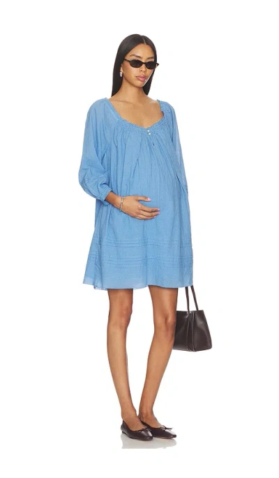Hatch The Lottie Secret Nursing Dress In Blue