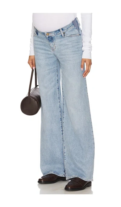 Hatch The Maternity Wide Leg Jean In Blue