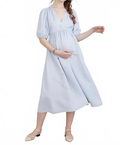 Hatch The Nikki Maternity Dress In Breeze Blue