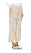 Hatch The Nora Floral Knit Pant In Brown