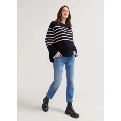 Hatch The Over The Bump Straight Maternity Jean In Blue