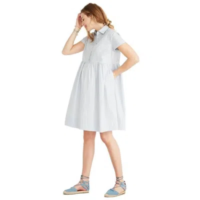 Hatch The Paloma Dress - Maternity In Blue In Neutral