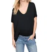 Hatch The Perfect Vee Maternity T-shirt In Black