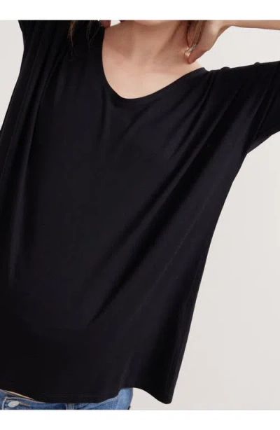Hatch The Perfect Vee Maternity Tee In Black