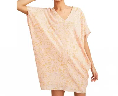 Hatch The Slouch Maternity Dress In Apricot In Pink