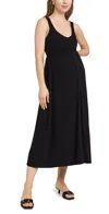 Hatch The Softest Rib Nursing Tank Dress Black In Black
