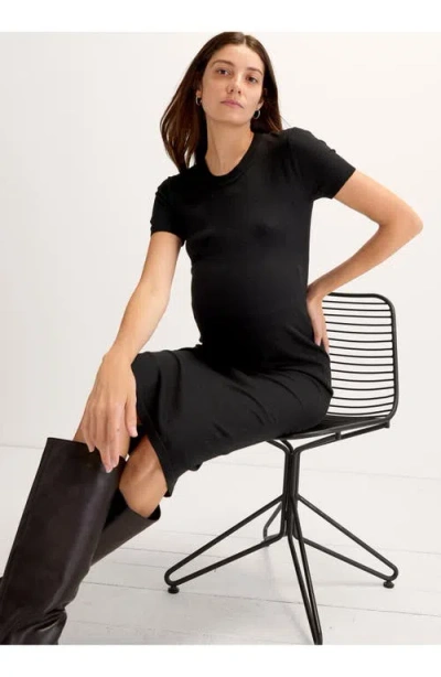 Hatch The Softsculpt Knit Eliza Dress In Black