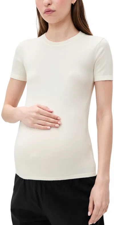 Hatch The Softsculpt Knit Tee Ivory In White