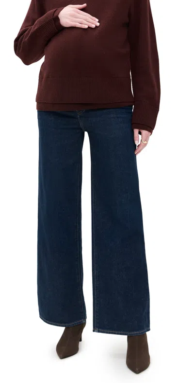 Hatch The Wide Leg Maternity Jeans Classic Rinse