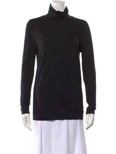 Pre-owned Hatch Turtleneck Long Sleeve Top In Black