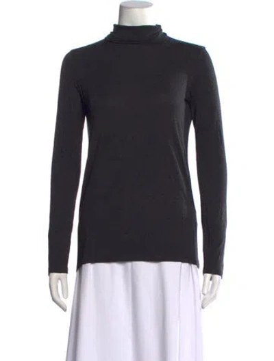 Pre-owned Hatch Turtleneck Long Sleeve Top In Grey