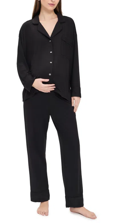 Hatch Ultra Soft Jersey Pajama Set Black