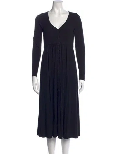 Pre-owned Hatch V-neck Dress In Black