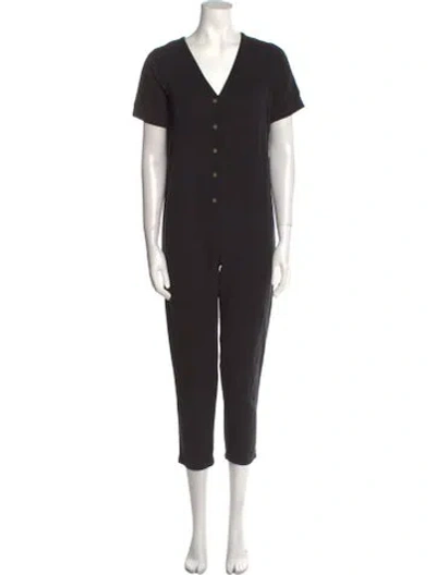 Pre-owned Hatch V-neck Jumpsuit In Black