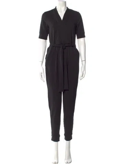 Pre-owned Hatch V-neck Jumpsuit In Black