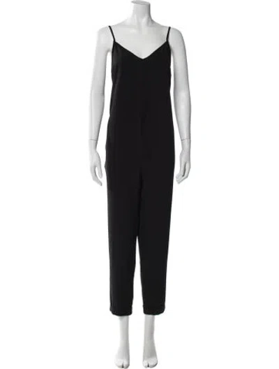 Pre-owned Hatch V-neck Jumpsuit In Black