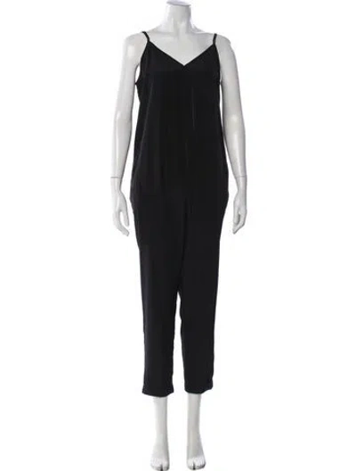 Pre-owned Hatch V-neck Jumpsuit In Black