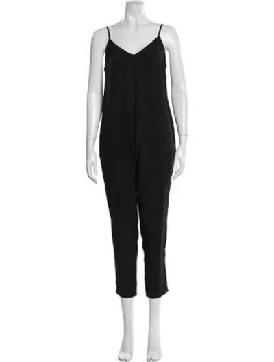 Pre-owned Hatch V-neck Jumpsuit In Black