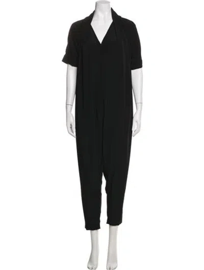 Pre-owned Hatch V-neck Jumpsuit In Black