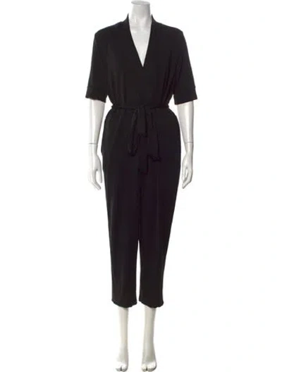 Pre-owned Hatch V-neck Jumpsuit In Black