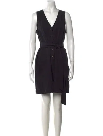 Pre-owned Hatch V-neck Jumpsuit In Black