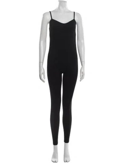 Pre-owned Hatch V-neck Jumpsuit In Black