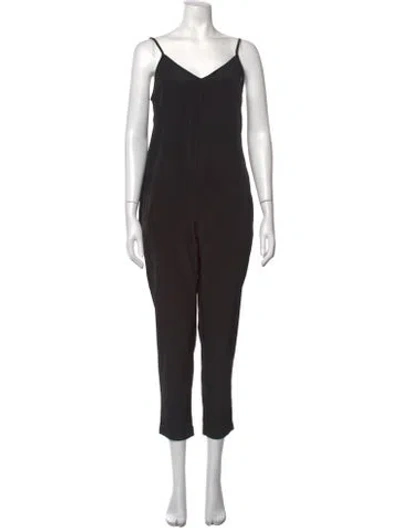 Pre-owned Hatch V-neck Jumpsuit In Black
